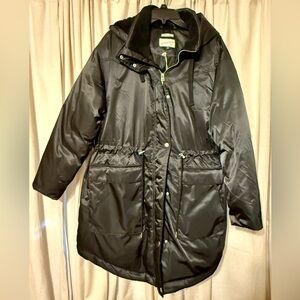 Universal Thread Women's Black Hooded Puffer Coat